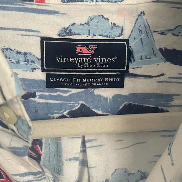 Vineyard Vines Shirt Mens Small Classic Fit Murray Button Down Sailboat Nautical - Picture 4 of 8